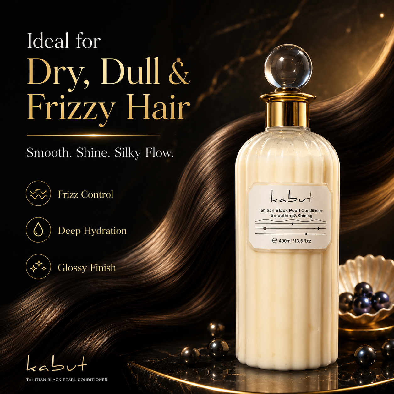 Kabut Tahitian Black Pearl Smoothing Shine Hair Conditioner