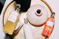 KABUT Premium Care Trio Bundle  - Amber Pink Gemstone Amino Acid Body Wash + Diamond Essence Shampoo + Tahitian Black Pearl Conditioner