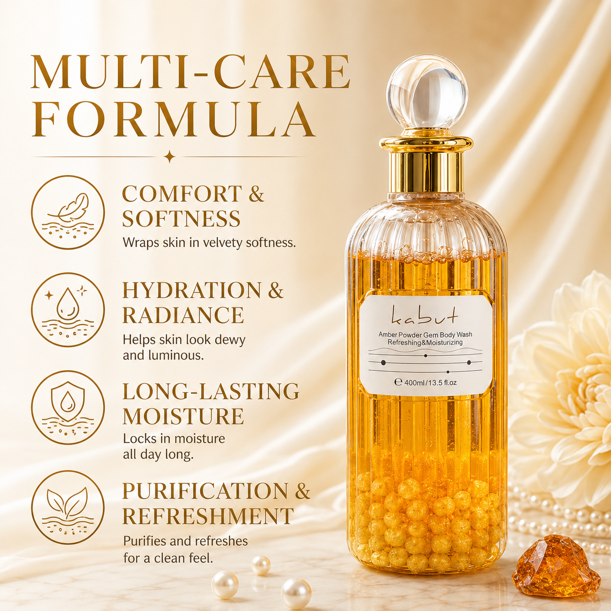 Kabut Amber Powder Gem Body Wash