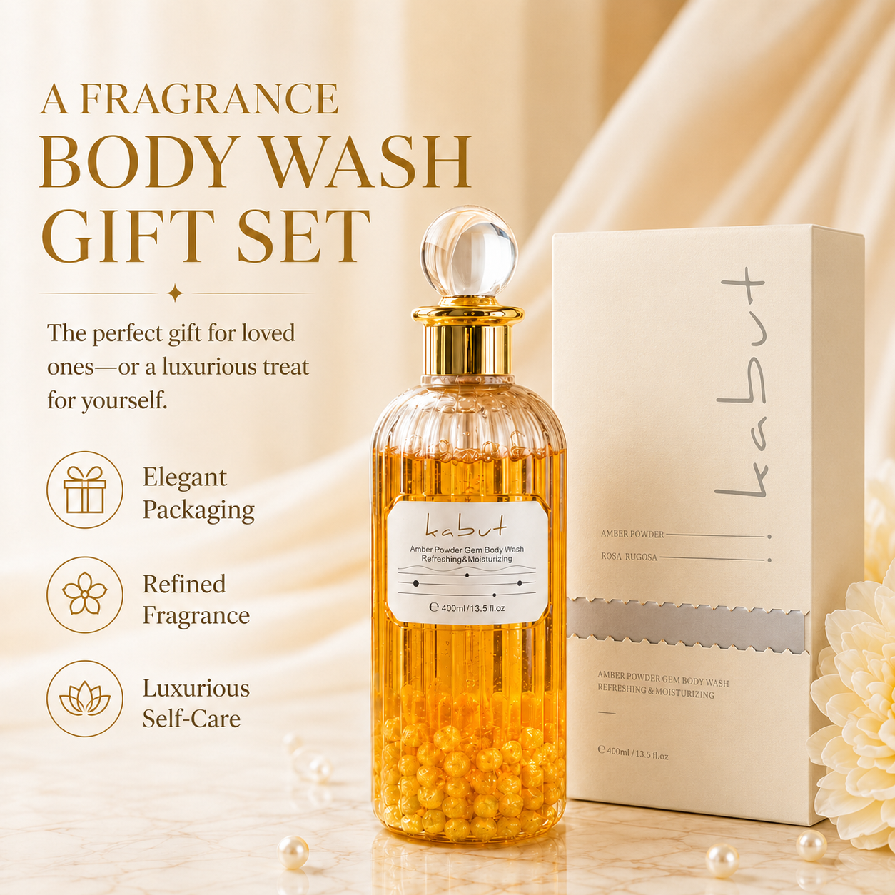 Kabut Amber Powder Gem Body Wash